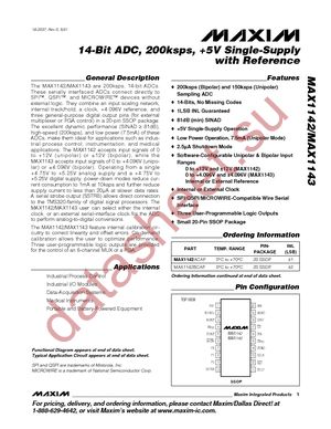 MAX1142ACAP+ datasheet  